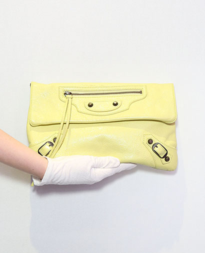 Classic Envelope Strap Clutch, front view